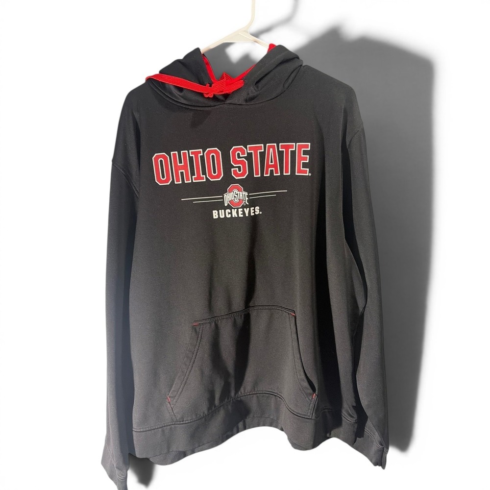 Ohio State Buckeyes Mens XXL Black Red Performance Hoodie Sweatshirt GS329349